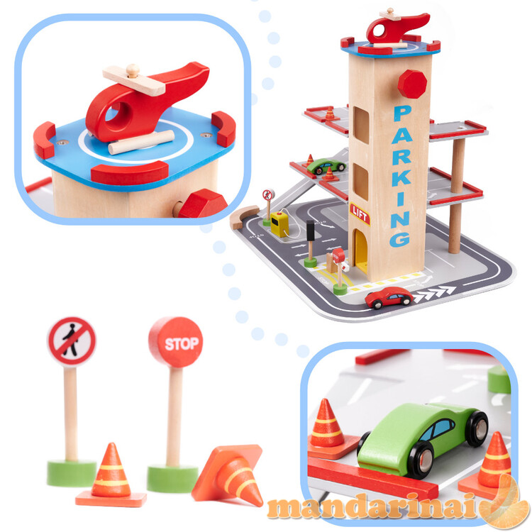 LULILO BENINO medinė automobilių stovėjimo aikštelė dviaukštis miesto garažas 1