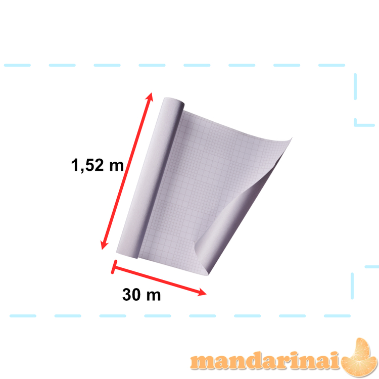 Folijos ritininis metalinis šlifuotas sidabras 1,52x30m