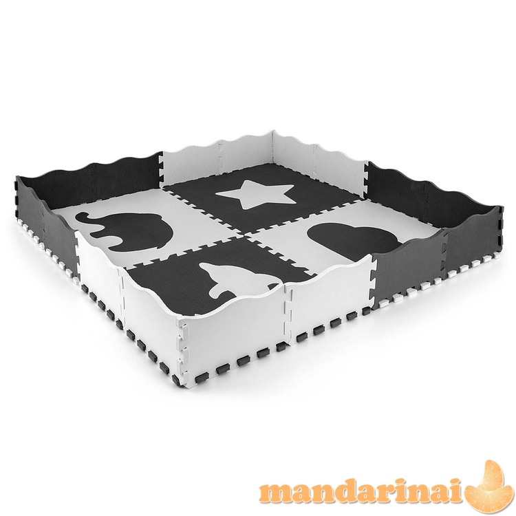 Jolly 2x2 dėlionės porolono kilimėlis - pilka