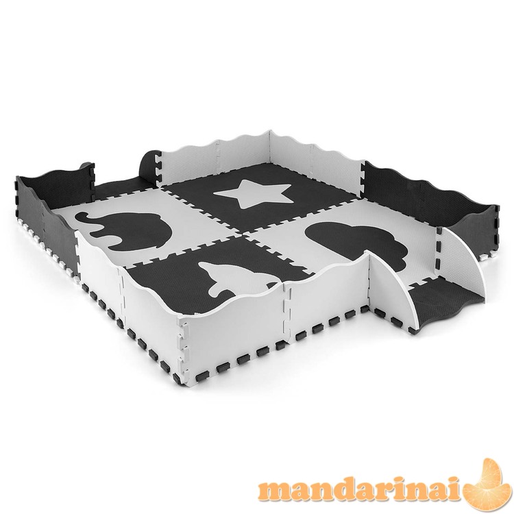 Jolly 2x2 dėlionės porolono kilimėlis - pilka