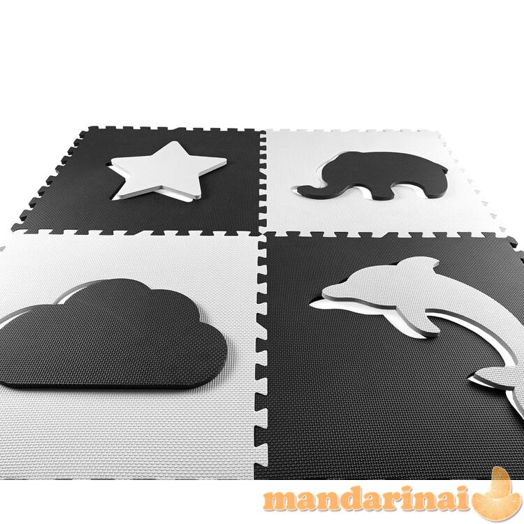 Jolly 2x2 dėlionės porolono kilimėlis - pilka