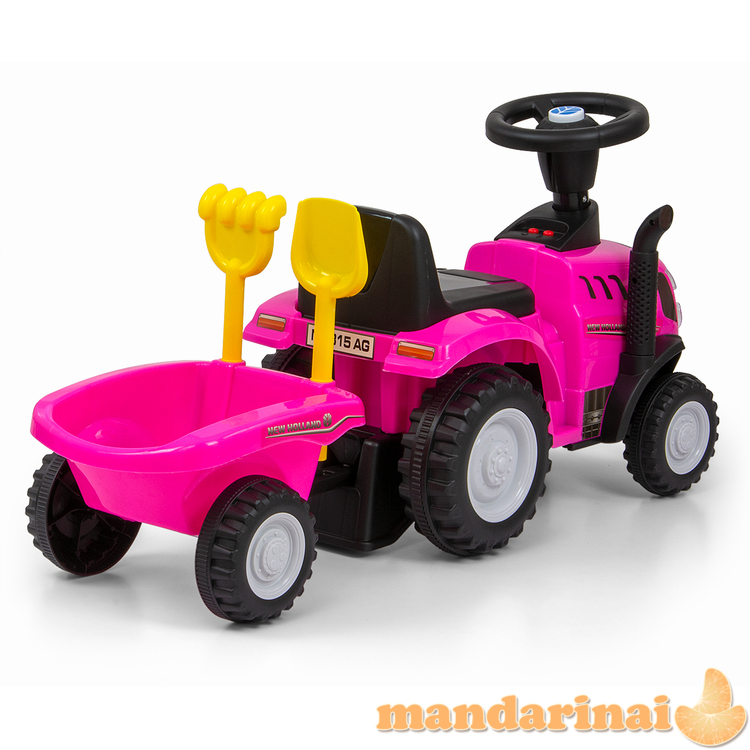 Milly Mally Ride On New Holland T7 Tractor Pink