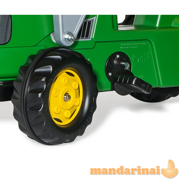 Rolly Toys 023110 Rolly Kid John Deere traktorius su kaušu ir priekaba