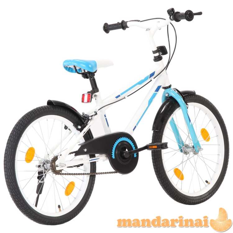 Vaikiškas dviratis, mėlynos ir baltos spalvos, 20 colių