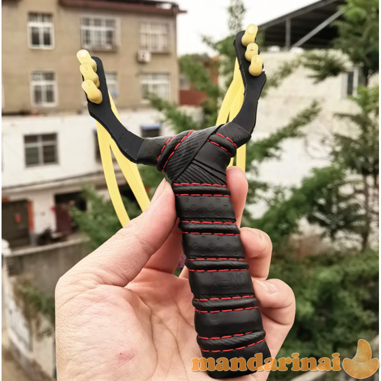 Geležinė laidynė-ragatkė odine rankena