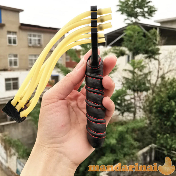 Geležinė laidynė-ragatkė odine rankena