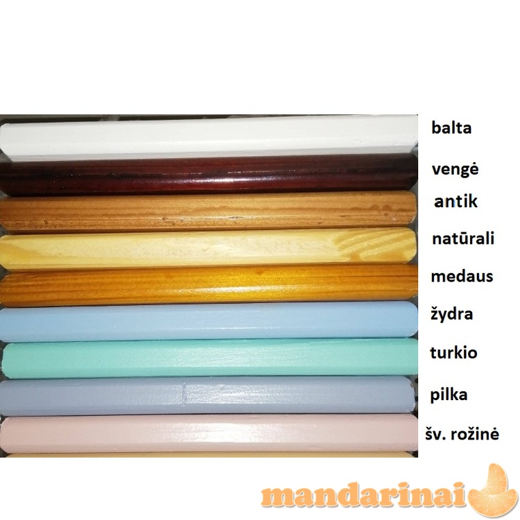 Medinė &scaron;vedi&scaron;ka gimnastikos sienelė SANRO SMILE &scaron;viesiai rožinė, 243x64cm 1