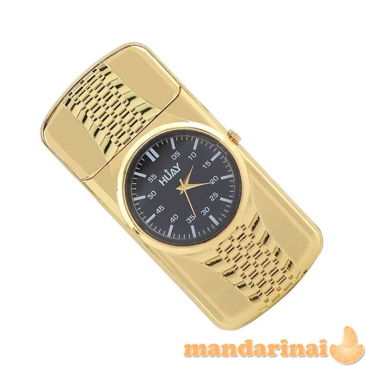 Pakraunamas USB žiebtuvėlis su laikrodžiu