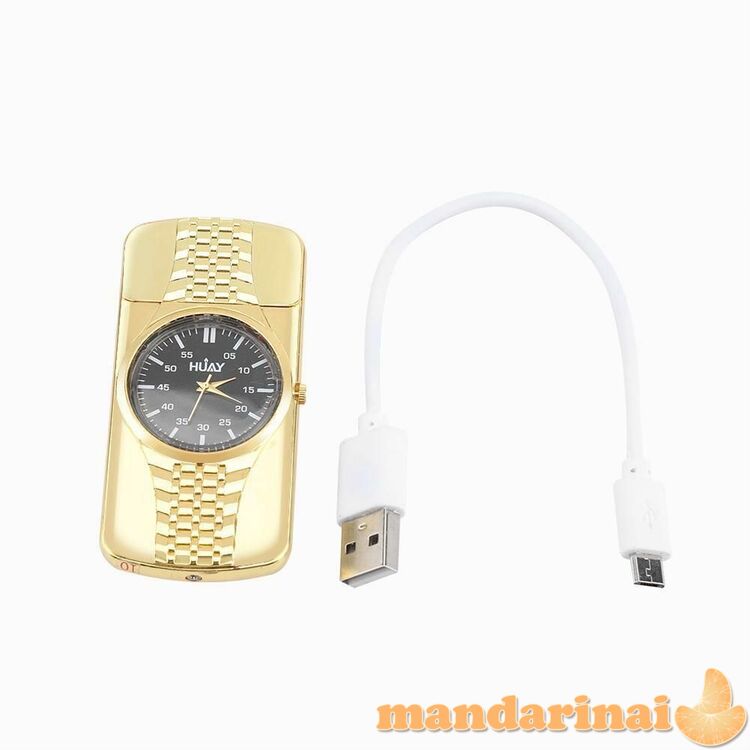 Pakraunamas USB žiebtuvėlis su laikrodžiu