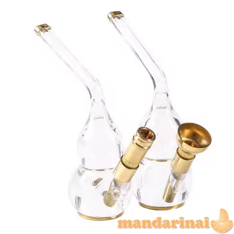 Dviguba cigarečių tabako rūkymo vandens pypkė - mini kaljanas