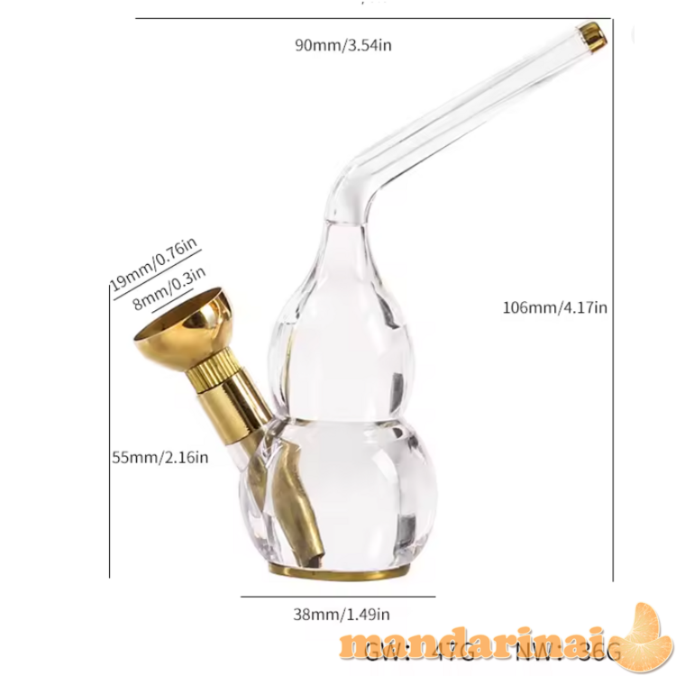 Dviguba cigarečių tabako rūkymo vandens pypkė - mini kaljanas