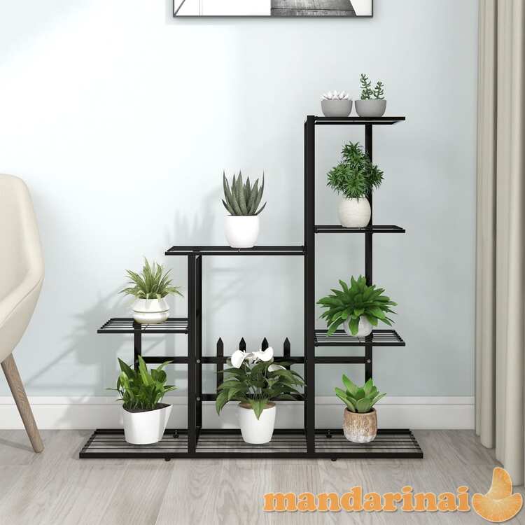 Stovas augalams, juodos spalvos, 94,5x25x88cm, metalas