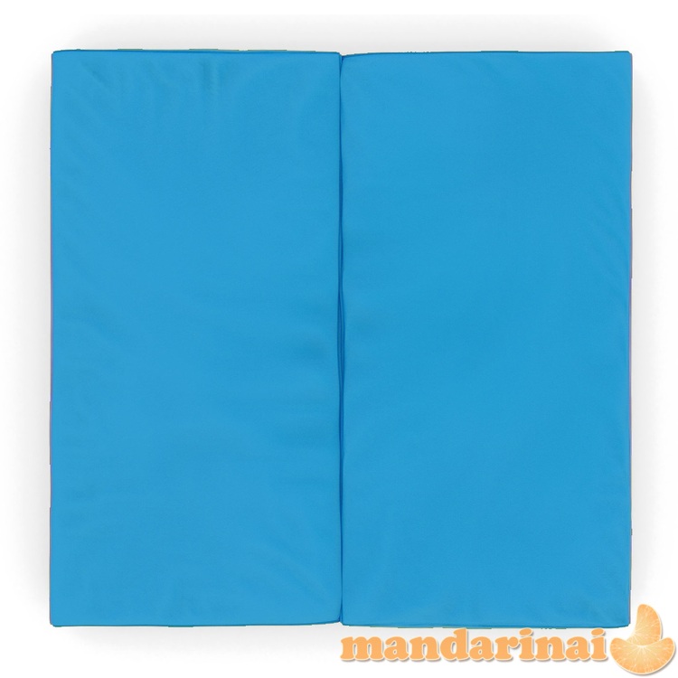 Sulankstomas gimnastikos čiužinys SANRO 100x100x10 cm mėlynai-geltonas