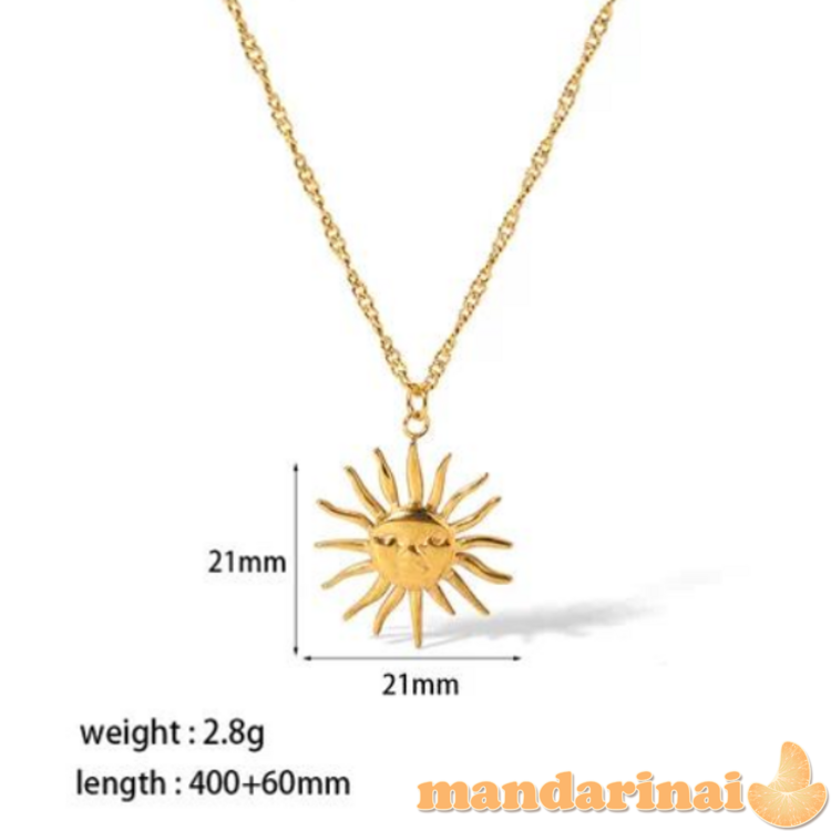 Retro nerūdijančio plieno poliruotas pakabukas-vėrinys