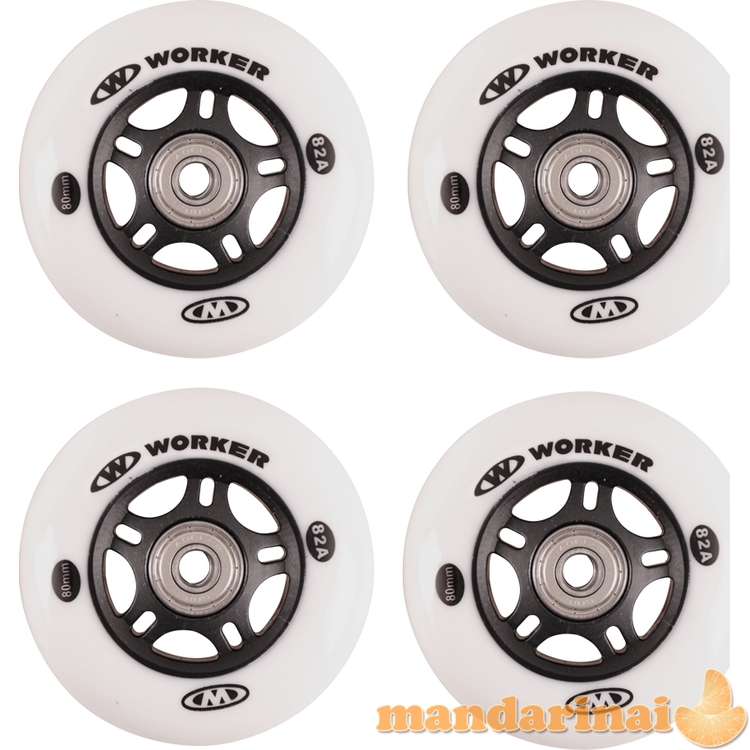 Ratukai riedučiams Worker 80 mm ABEC-7