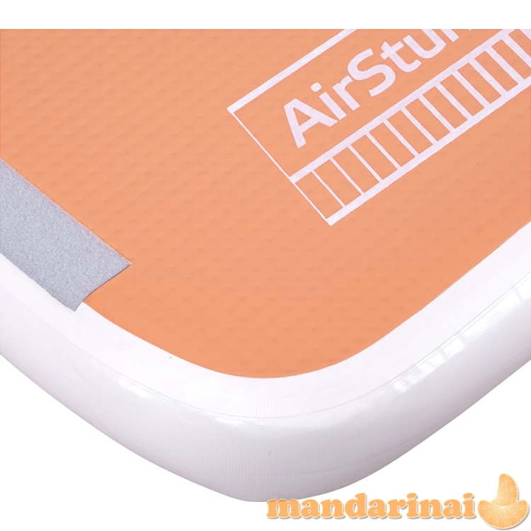 Pripučiamas mank&scaron;tos kilimėlis inSPORTline Airstunt 400 x 100 x 10 cm Mocha Mousse su elektrine pompa