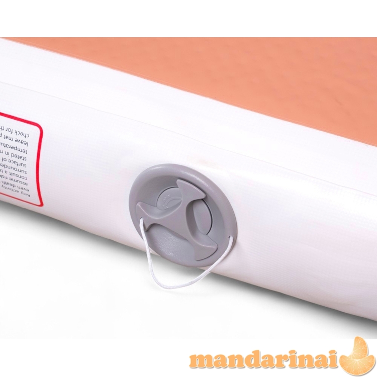 Pripučiamas mank&scaron;tos kilimėlis inSPORTline Airstunt 400 x 100 x 10 cm Mocha Mousse su elektrine pompa