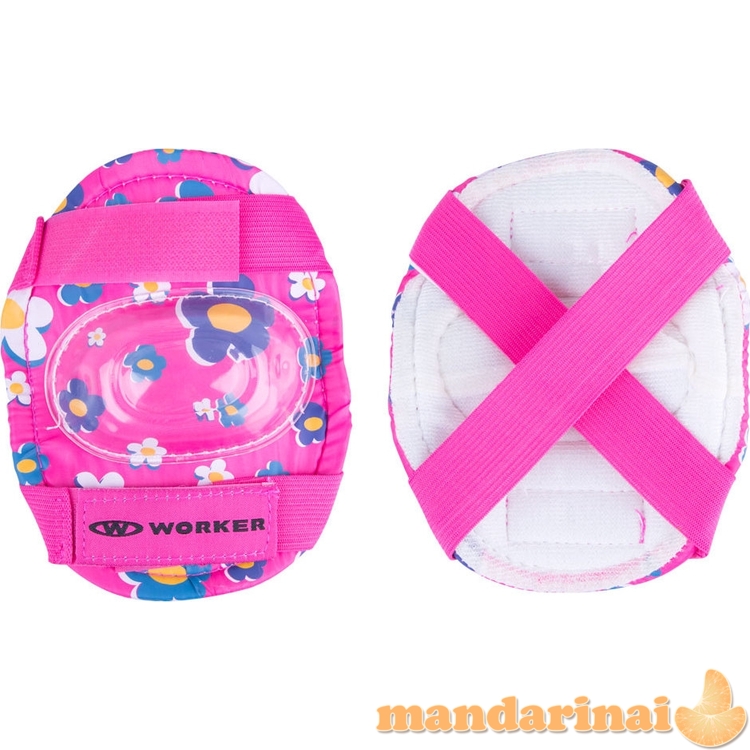 Vaiki&scaron;kas riedučių su &scaron;viečiančiais ratukais ir apsaugų komplektas Worker Polly LED