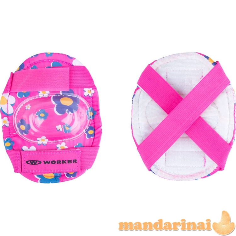 Vaiki&scaron;kas riedučių su &scaron;viečiančiais ratukais ir apsaugų komplektas Worker Polly LED