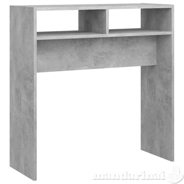 Konsolinis staliukas, betono pilkos spalvos, 78x30x80cm, mdp