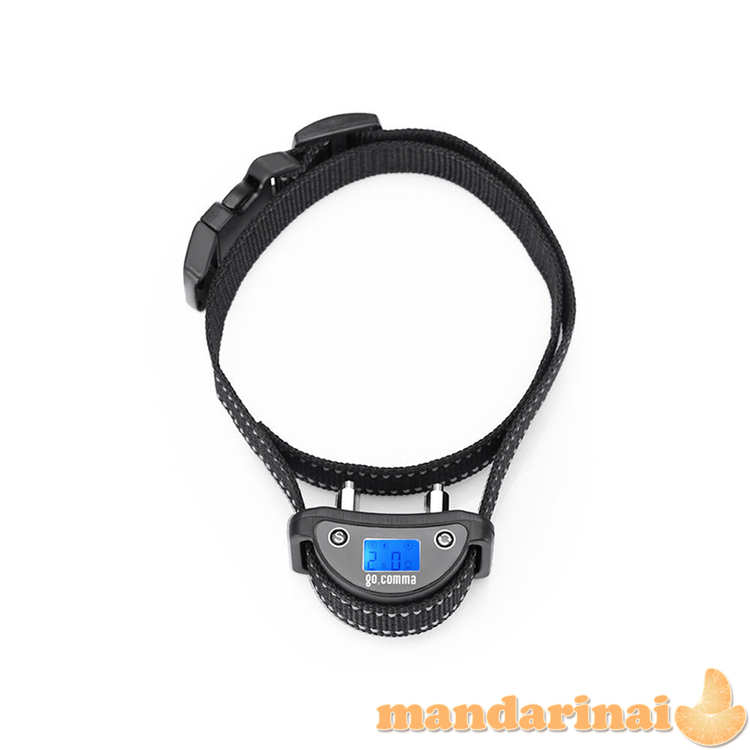 Pakraunamas 3 režimų anti-lojimo antkaklis su LCD ekranu mažiems šunims