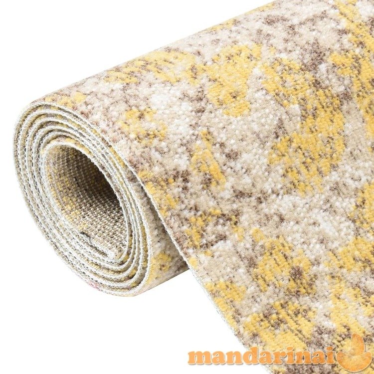Lauko kilimas, geltonos spalvos, 80x250cm, plokščio pynimo