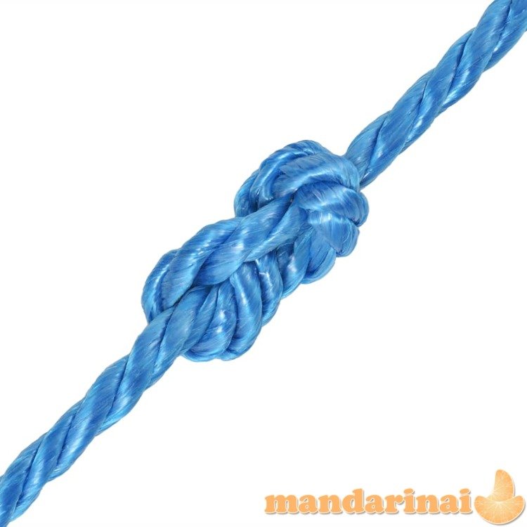 Susukta virvė, polipropilenas, 10mm, 100m, mėlyna