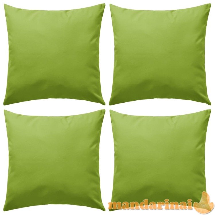 Lauko pagalvės, 4 vnt., obuolio žalios spalvos, 45x45 cm