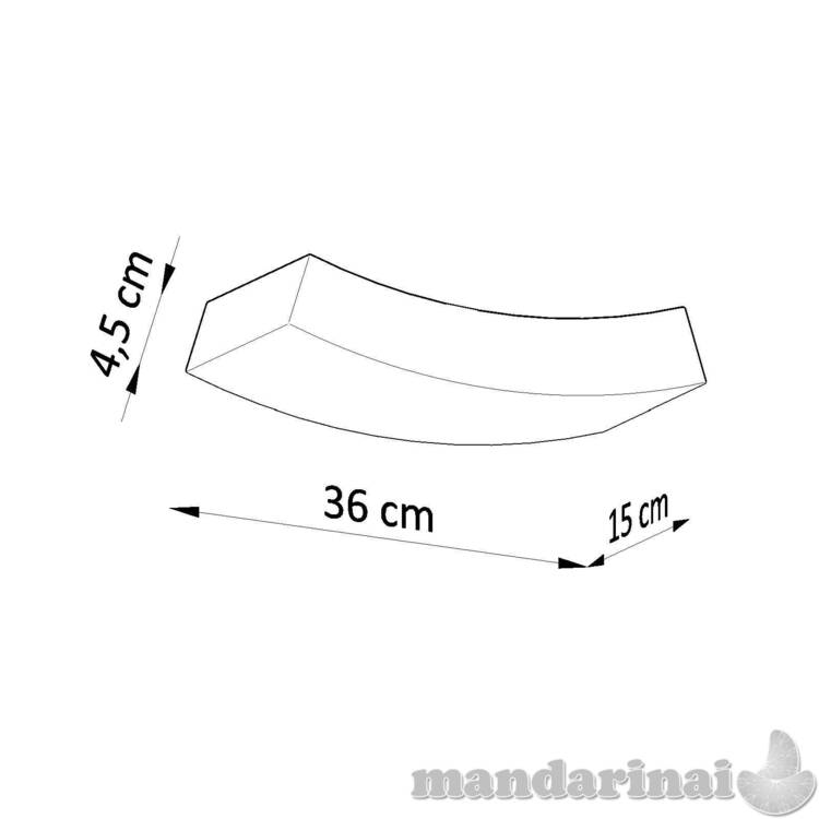 Sieninis šviestuvas keramika hattor 6