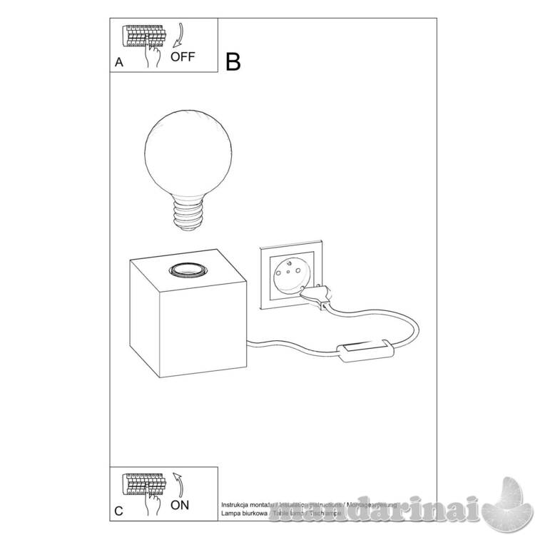Stalo lemputė Arizo mediena
