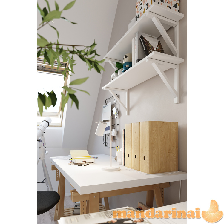 Stalo lempos žiedas baltas 4