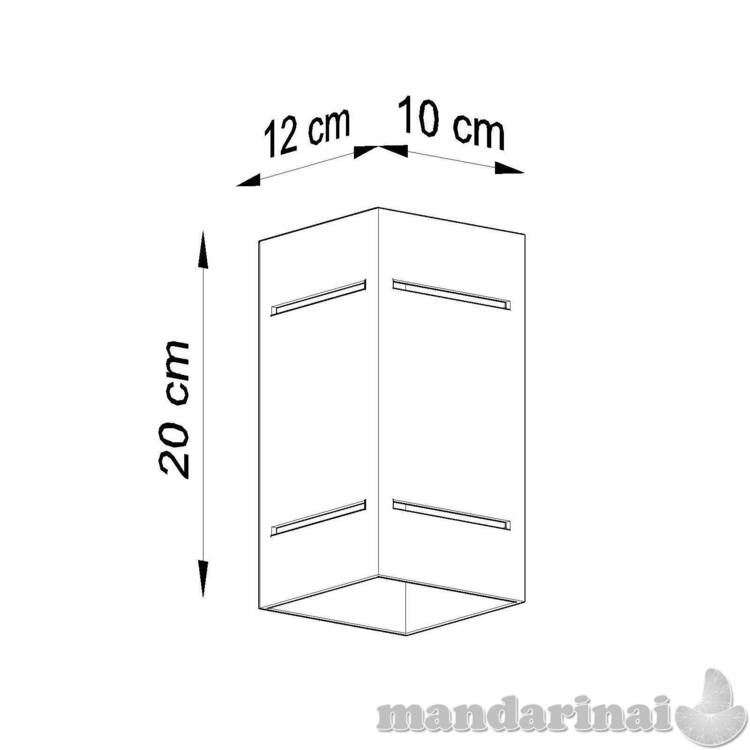 Sieninis šviestuvas bloko baltas 4