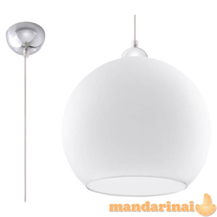 Pakabinama lempa rutulys baltas