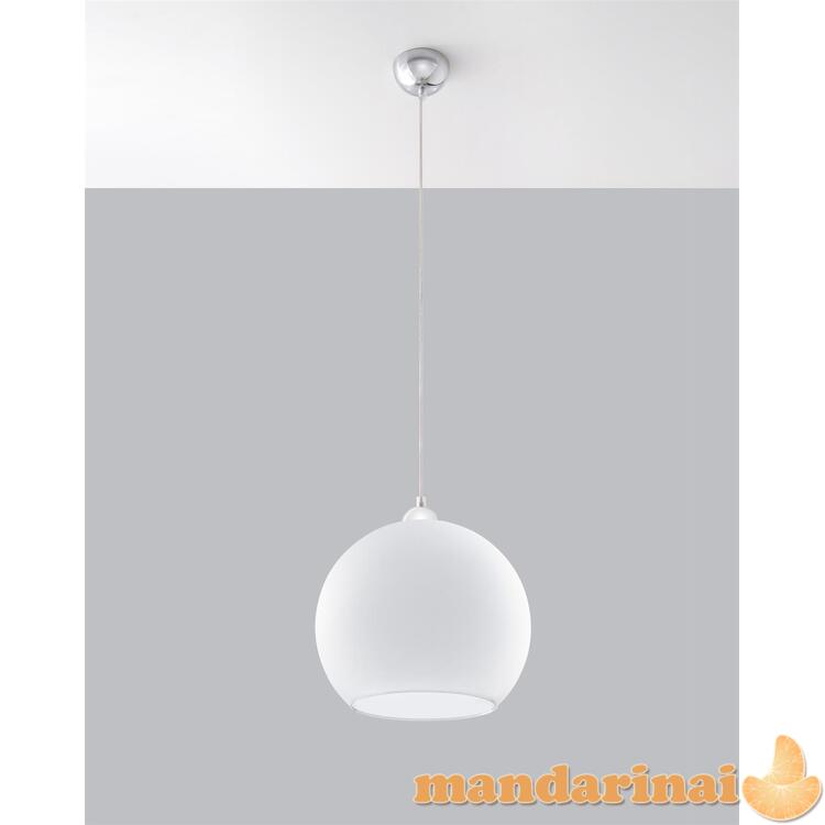 Pakabinama lempa rutulys baltas