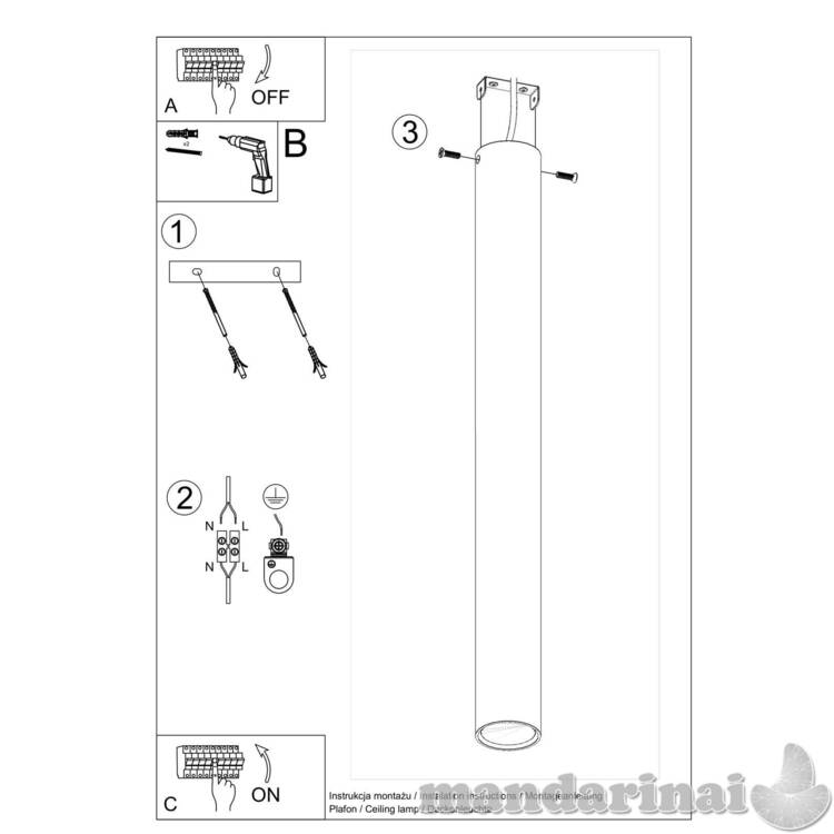 Šviestuvas Lagos 60 balta 7