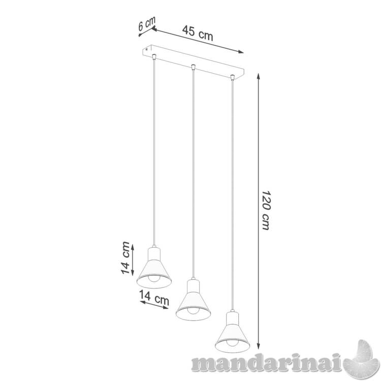 Pakabinama lempa taleja 3 juoda [e27]