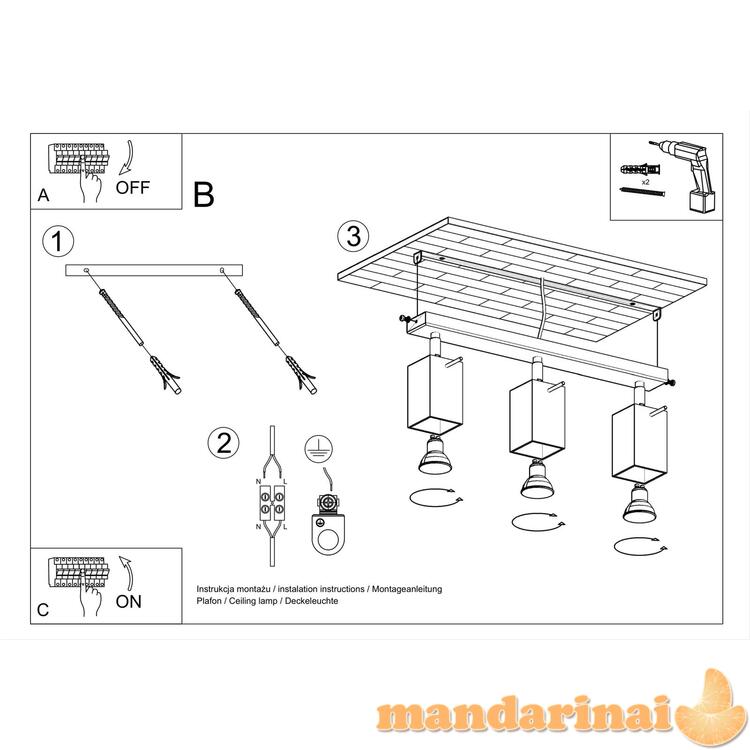 Šviestuvas MERIDA 3 balta 4