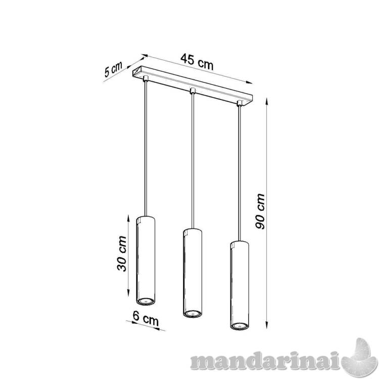 Pakabinama lemputė lagos 3L juoda 3