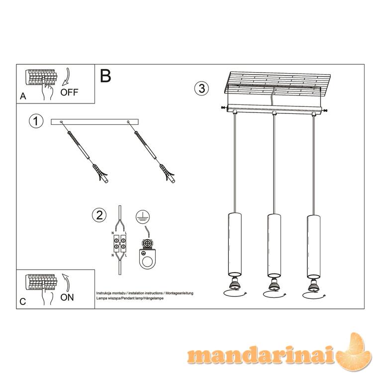 Pakabinama lemputė lagos 3L juoda 4