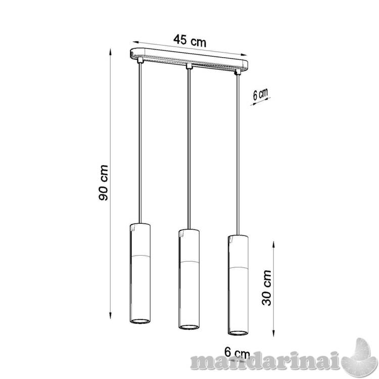 Pakabinama lempa Pablo 3 juoda