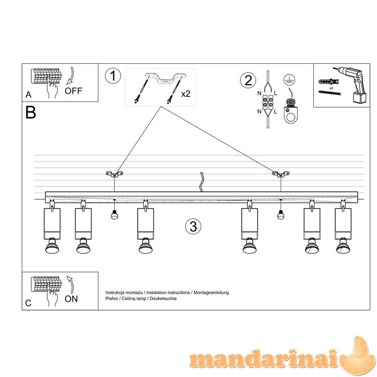 Šviestuvas MERIDA 6L juoda 4