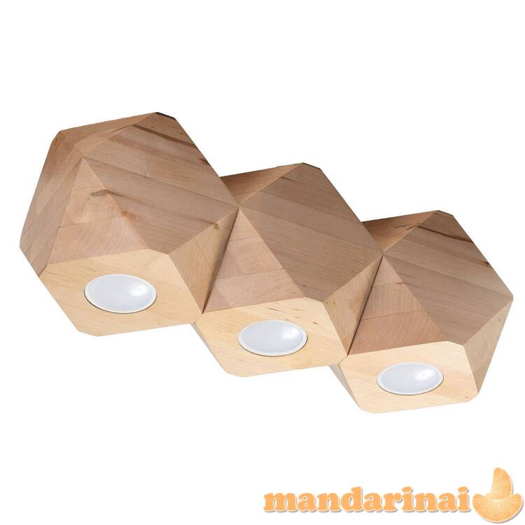 Lubinis šviestuvas Woody 3 Natūrali mediena 2