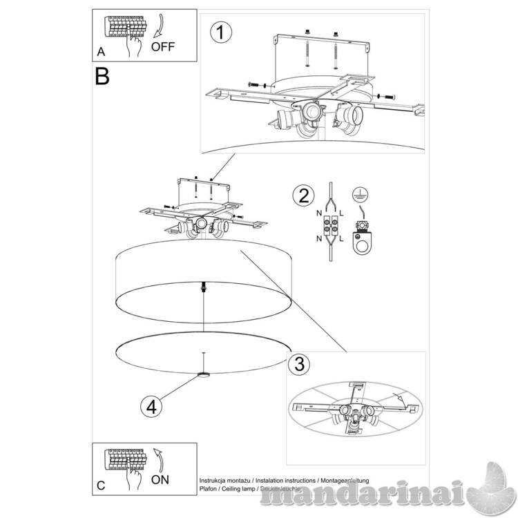 Lubinis šviestuvas SKALA 60 balta 4