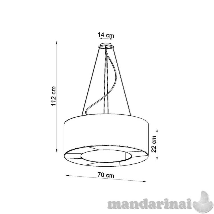 Liustra saturno 70 juodas