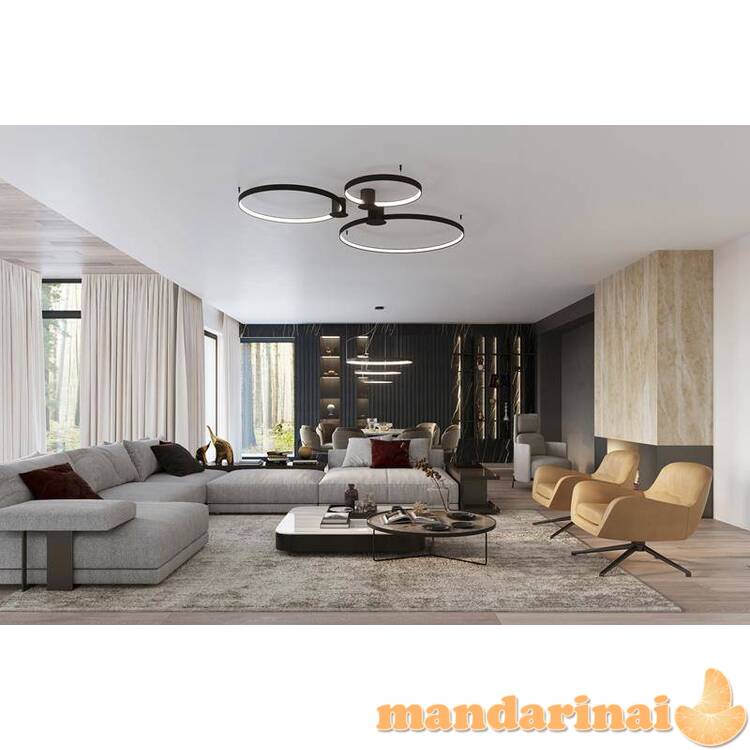 Lubinis šviestuvas rio 110 juodas 4000K