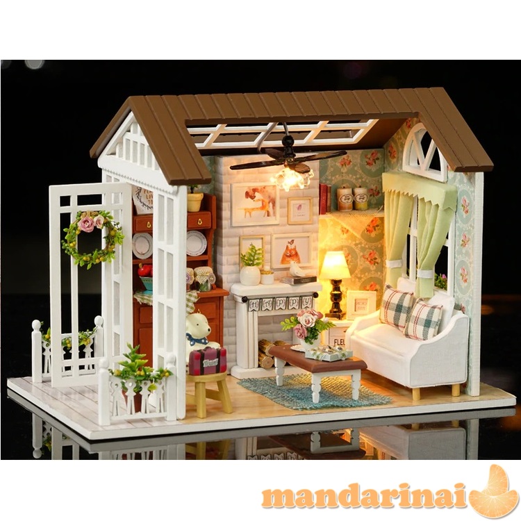 Lėlių namelio svetainė su LED