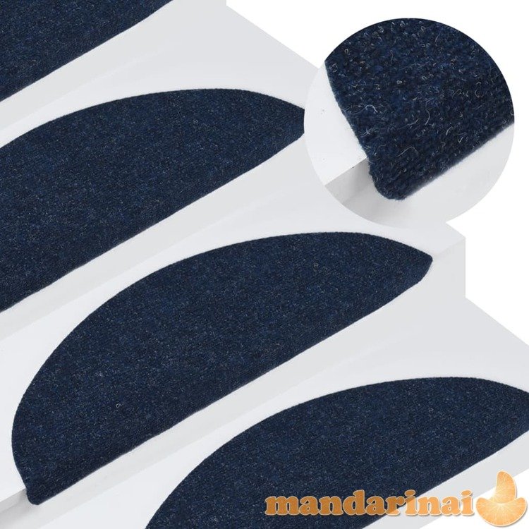 Lipnūs laiptų kilimėliai, 15vnt., mėlynos spalvos, 65x26cm