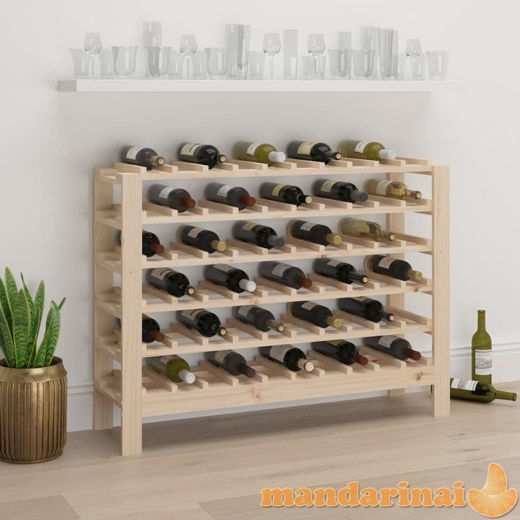 Vyno butelių stovas, 109,5x30x82cm, pušies medienos masyvas