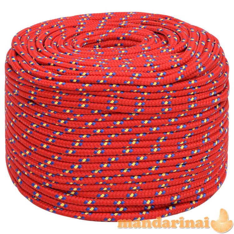 Valties virvė, raudonos spalvos, 6mm, 25m, polipropilenas