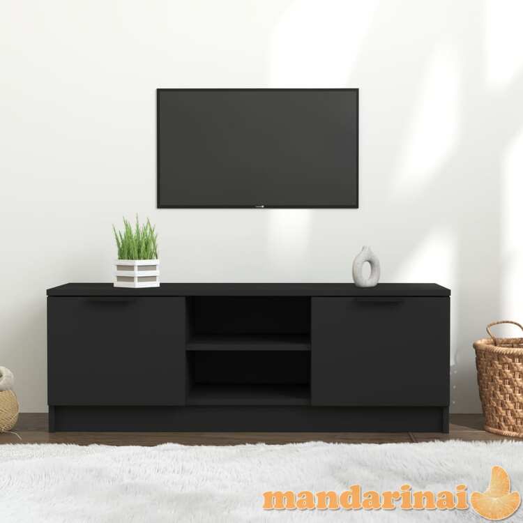 Televizoriaus spintelė, juoda, 102x35x36,5cm, apdirbta mediena